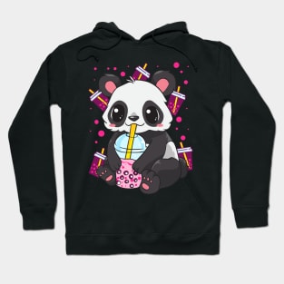 Boba Bubble Tea Panda Drinking Boba Hoodie